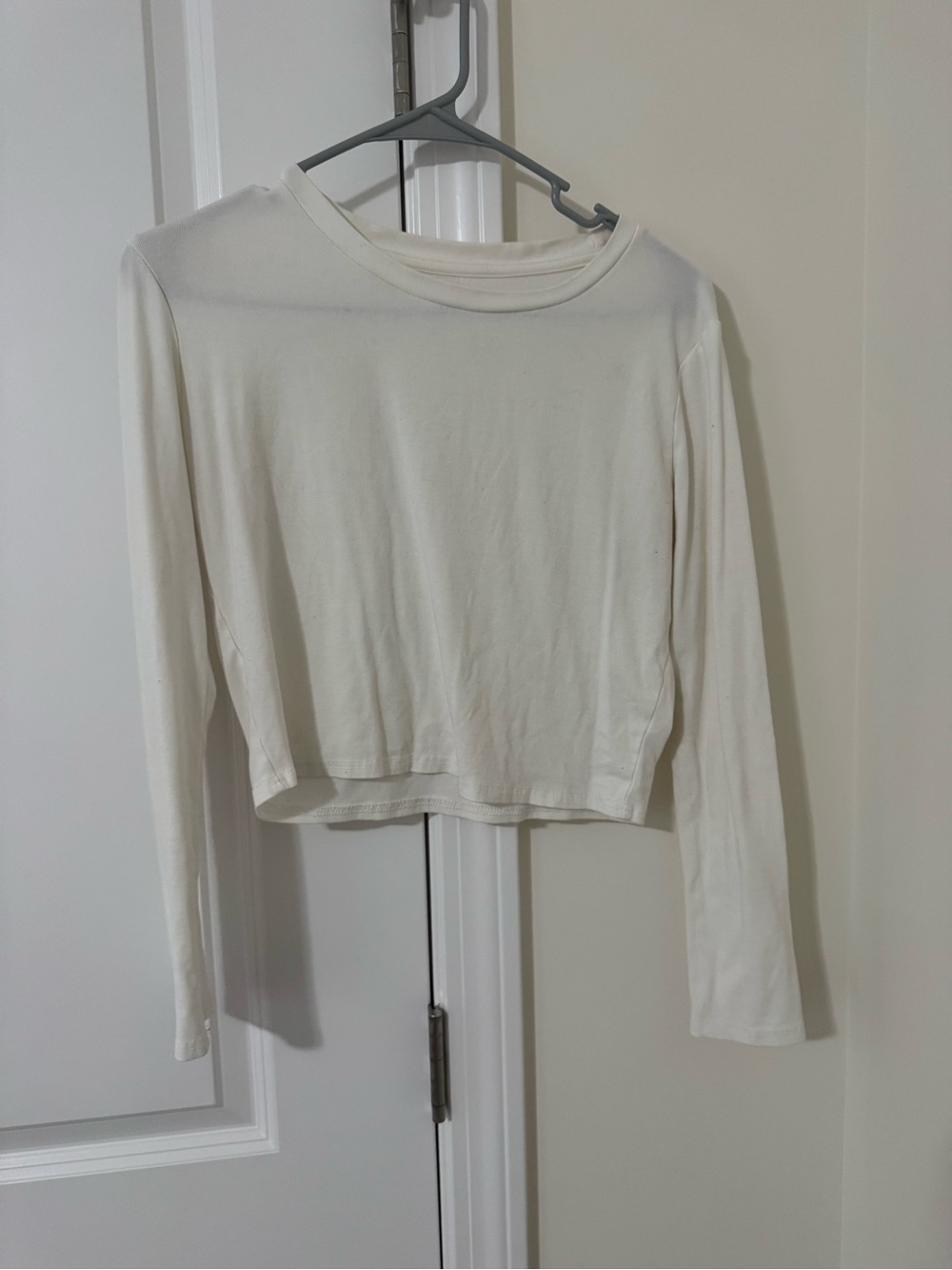 BUNDLE OF 4 Women's Long Sleeve Crop Top - White